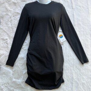 Vuori Women's Long Sleeve Halo Essential Dress Black Heather Size M | NWT